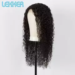 Lekker-Natural Water Wave Lace Front Perucas de Cabelo Humano para Mulheres, Cab - ESPAÇO MULHER