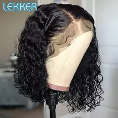Lekker-Natural Water Wave Lace Front Perucas de Cabelo Humano para Mulheres, Cab na internet