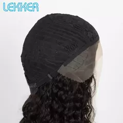 Lekker-Natural Water Wave Lace Front Perucas de Cabelo Humano para Mulheres, Cab