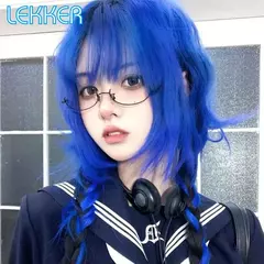 Imagem do Lekker-peruca de cabelo humano com franja para mulheres, perucas cosplay, sem co