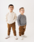 Calça Infantil de Sarja com Elastano e Punhos Canelados - Caramelo - comprar online