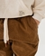 Calça Infantil de Sarja com Elastano e Punhos Canelados - Caramelo - loja online