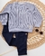 Blusão Bebê Infantil em Tricot Felt com Botões Decorativos e Bolso Frontal - Azul Claro - Le Kinder