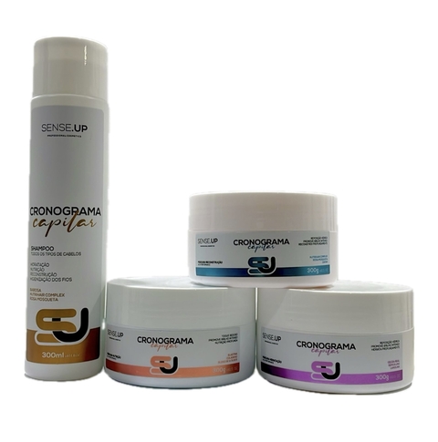 Kit Cronograma Capilar Sense.Up – Hidratação, Nutrição e Reconstrução Completa dos Fios