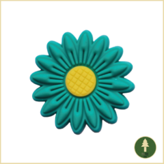 Pin Crocs flor verde
