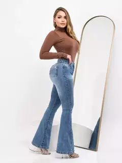 CalçaJeans Feminina Flare - Princesa do Brás