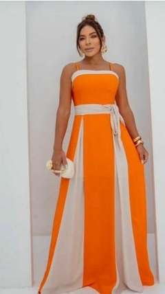 Vestido Bicolor Longo - comprar online