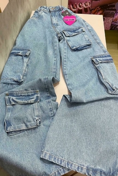 CALÇA CARGO WIDE LEG MODA GRINGA