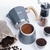 Cafetera aluminio esmaltado gris tipo Italiana HUDSON