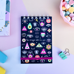 LIBRETA MINI ANILLADA CON ELASTICO