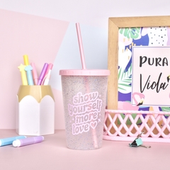 VASO NOA GLITTER CON SORBETE