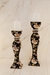 CANDELABRO FLOWERS BLACK