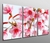 KIT 3 Quadros Decorativo Flores (A4 29.7X21 CM)