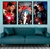 KIT 3 Quadros Decorativo A4 Anime Marvel (29,7x21cm)