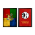 Quadro Harry Potter Casas e Hogwarts Express – Kit com 2 quadros »