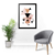 Quadro Triângulos cinza e rose