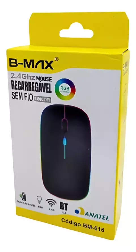 MOUSE RECARREGAVEL SEM FIO BM-615