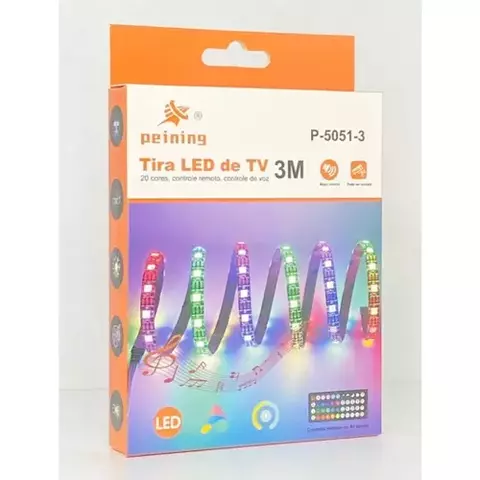 FITA LED DE TV 3 MTS CONTROLE P-5051-3 PEINING