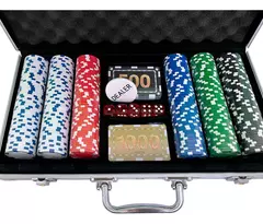 KIT MALETA POKER 300 FICHAS LK-5032 LUATEK - comprar online