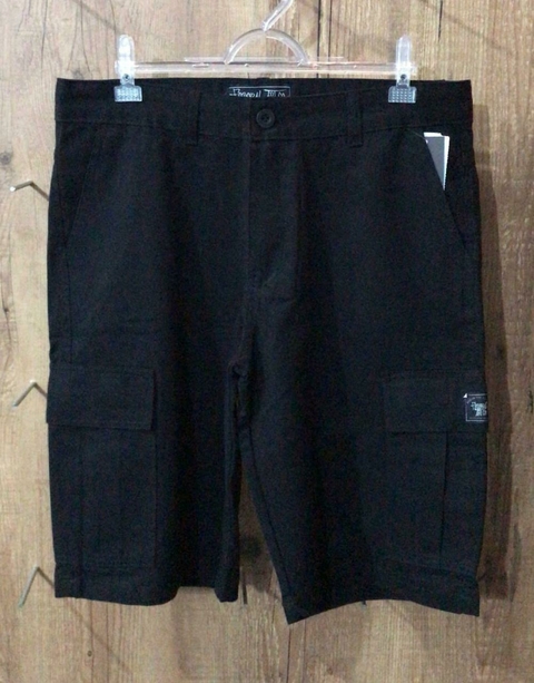 BERMUDA FEDERAL ART SARJA CARGO LARGA PRETO– OP14621