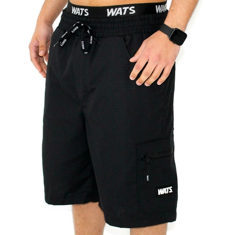 BERMUDA WATS CARGO RIPSTOP PRETA – OP8688