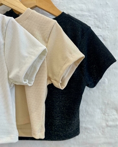 Remera Crop Brillos - tienda online