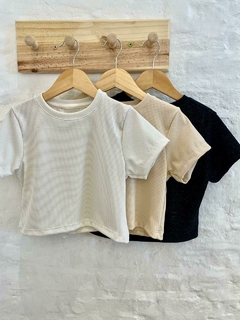 Remera Crop Brillos