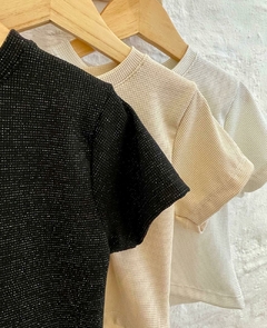 Remera Crop Brillos - comprar online