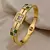 Pulsera de lujo de acero inoxidable con exquisita circonia cúbica verde - comprar online