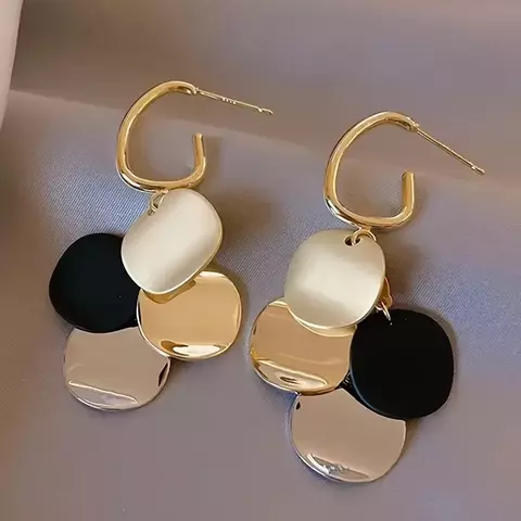Pendientes estilo colgante, diseño versátil y multicolor, aleación, adecuado para el uso diario
