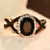 Anillo retro elegante de zirconia negra diseño de temperamento - comprar online