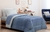 Acolchado juvenil Plaid Azul 1 y 1/2 plaza (1157)