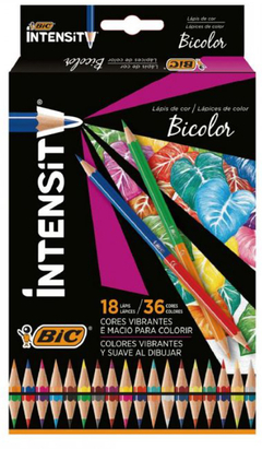 Lapiz de color Bic Intensity x 18u. Bicolor