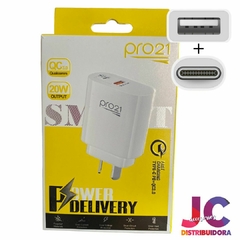 CABEZAL 20W TIPO C + USB PRO21