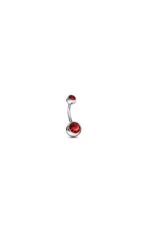 Piercing ombligo strass acero