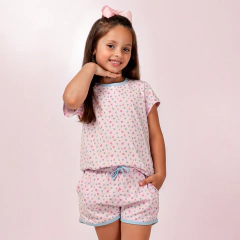 Pijama Short Doll Infantil Feminino Flowers na internet