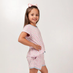 Pijama Short Doll Infantil Feminino Flowers - La Magie Pijamas