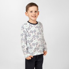 Pijama Longo Infantil Masculino Bikes