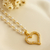 Choker Pérola Pingente Coração Serena em Banho Ouro 18K - comprar online