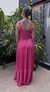 VESTIDO LONGO COM DECOTE - PINK - loja online
