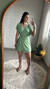 VESTIDO CURTO COM MANGA - VERDE