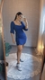 VESTIDO CURTO COM MANGA 3/4 - AZUL - comprar online