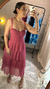 VESTIDO MIDI 4 BABADOS - PINK - comprar online