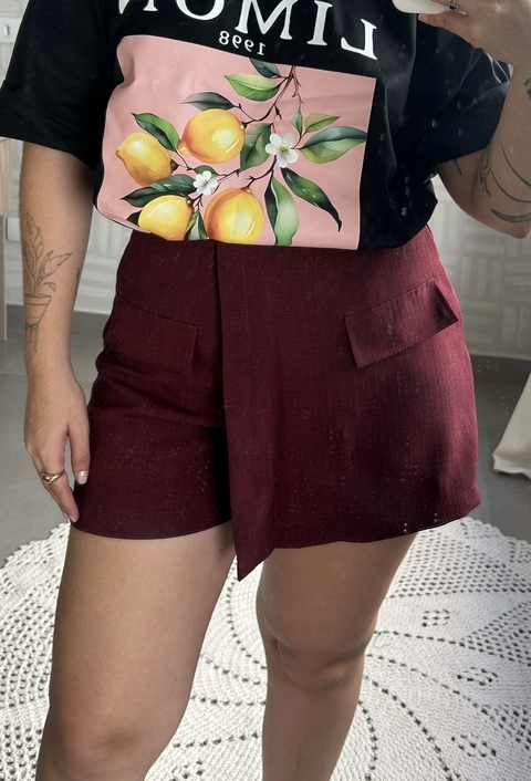 SHORTS SAIA - VINHO - comprar online