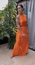 VESTIDO LONGO PLISSADO - LARANJA - We love dress