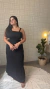VESTIDO LONGO RECORTES - PRETO - comprar online