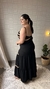 VESTIDO MIDI COM FAIXAS - PRETO - We love dress