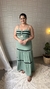 VESTIDO MIDI COM FAIXAS - VERDE - comprar online