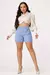 BERMUDA JEANS MEIA COXA MOM CINTURA ALTA - COR AZUL CEU - comprar online