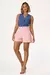BERMUDA JEANS MEIA COXA MOM CINTURA ALTA - COR ROSA - comprar online